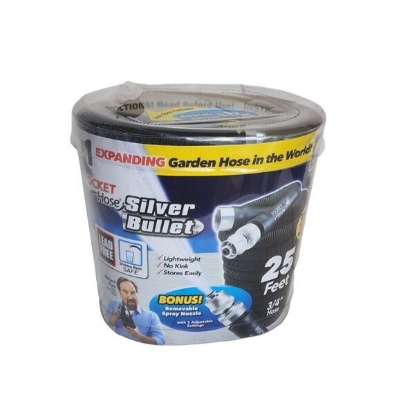 Lead-Free Lightweight No Kink Easy Store 25 Feet 3/4" Pocket Hose - Picture 1 of 14